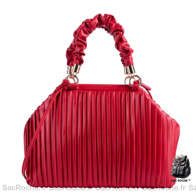 Sac Main Femme Tendance 2021 Rouge / 32X9X22Cm À