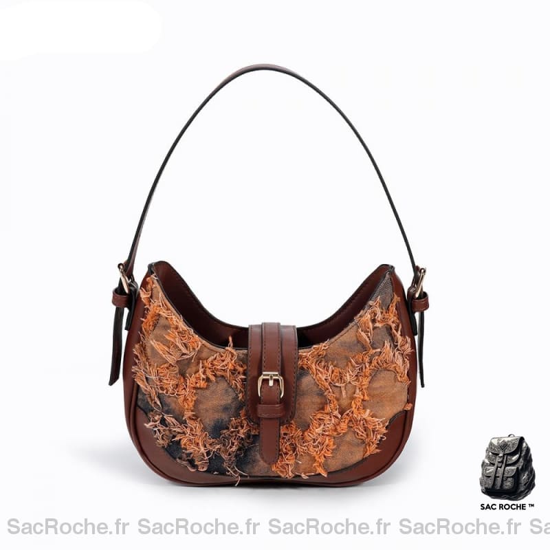 Sac Main Femme Tendance Automne Marron / 24X6X13Cm À