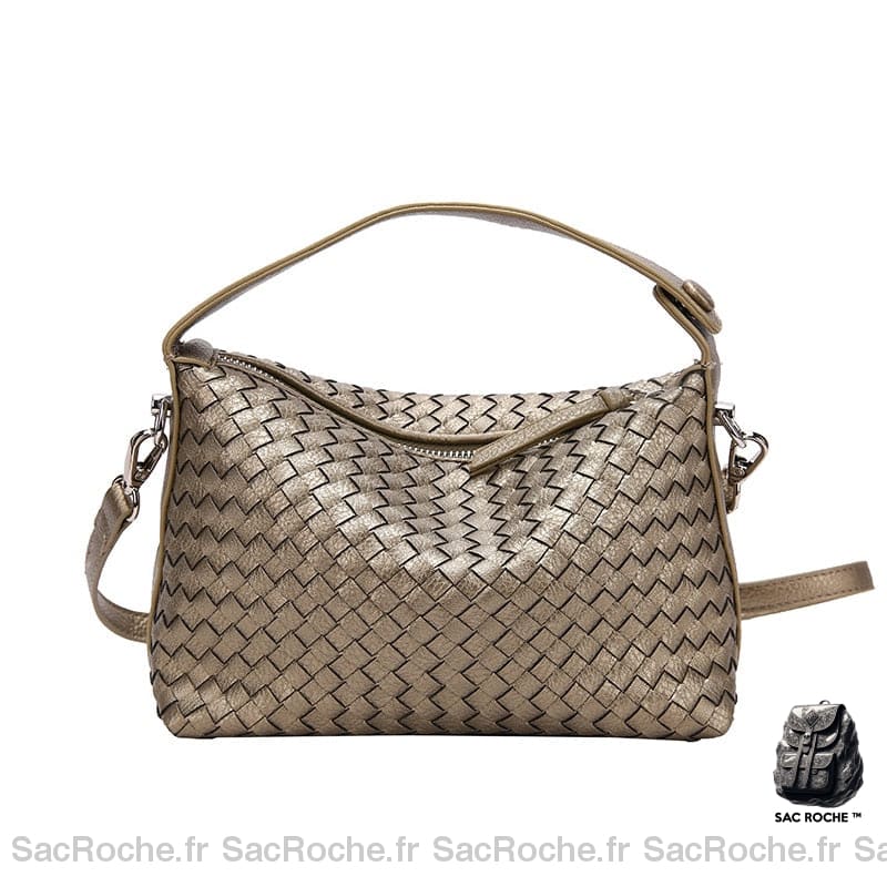 Sac Main Femme Tendance Doré / 22X14X10Cm À Main Femme