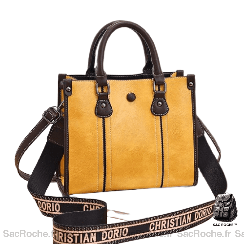 Sac Main Femme Tendance - Elégant & Pratique Jaune / 23Cm À