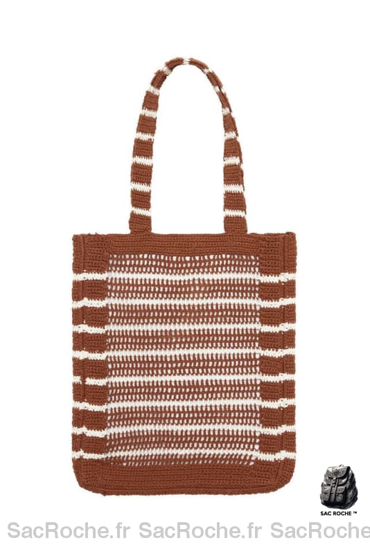 Sac Main Femme Tendance Été 2019 Marron / 43X34Cm À