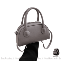 Sac main femme tendance - modèle Gris / 23x13x8 cm - Sac Roche ™
