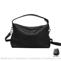 Sac main femme tendance - modèle Noir / 22x14x10cm - Sac Roche ™