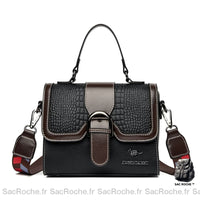 Sac Main Femme Tendance - modèle Noir / 22x18x12cm - Sac Roche ™