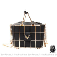 Sac Main Femme Tendance Noir À