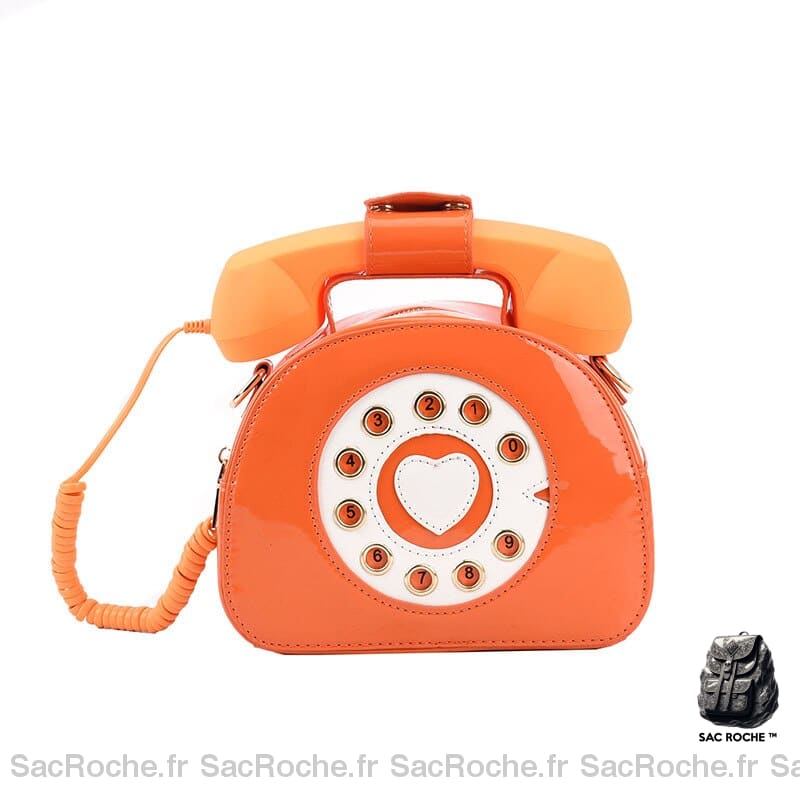 Sac Main Femme Tendance Orange À