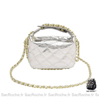 Sac Main Femme Tendance Printemps 2020 - modèle Argenté - Sac Roche ™
