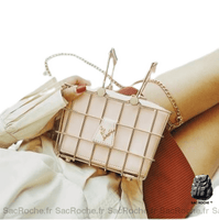 Sac Main Femme Tendance - modèle Rose - Sac Roche ™