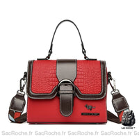 Sac Main Femme Tendance - modèle Rouge / 22x18x12cm - Sac Roche ™