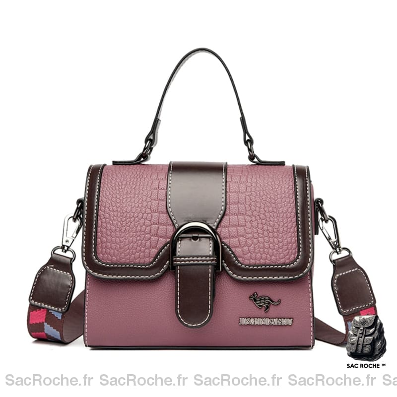 Sac Main Femme Tendance Violet / 22X18X12Cm À