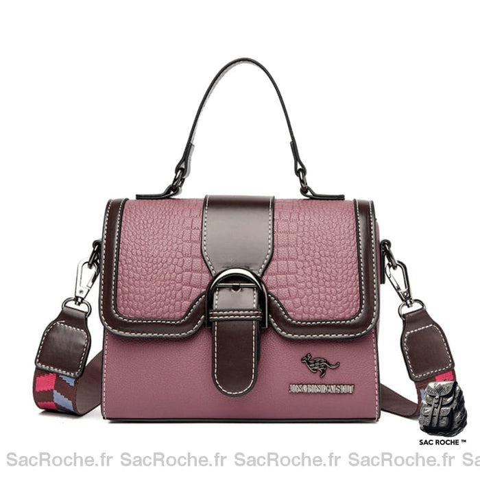 Sac Main Femme Tendance Violet / 22X18X12Cm À