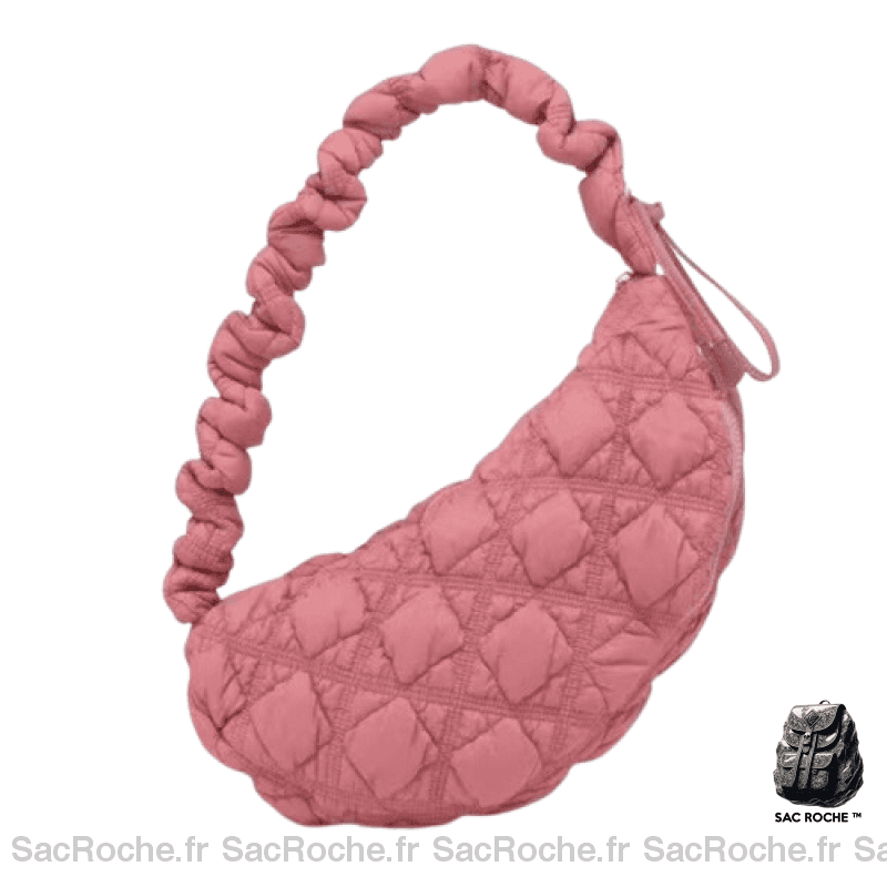 Sac Main Femme Textile Rose / 33X12X20Cm À Main Femme