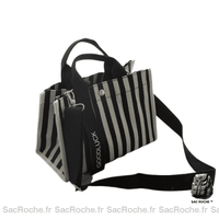 Sac Main Femme Tissu Élégant - modèle Noir - Sac Roche ™