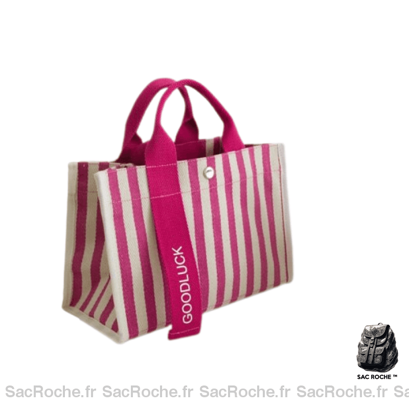 Sac Main Femme Tissu Élégant Rose À