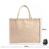 Sac main femme toile jute - Sac Roche ™