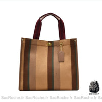 Sac Main Femme Toile Marron - Sac Roche ™