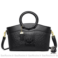 Sac Main Femme Travail - modèle Noir / 30x12x22cm - Sac Roche ™