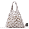 Sac Main Femme Tressé Chic Blanc / 26X27Cm À