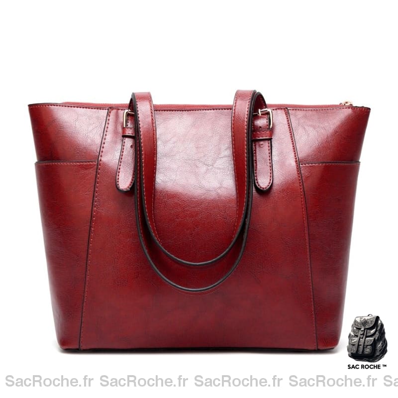 Sac Main Femme Université Rouge À