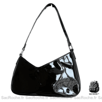 Sac Main Femme Vernis Noire Pas Cher - Sac Roche ™