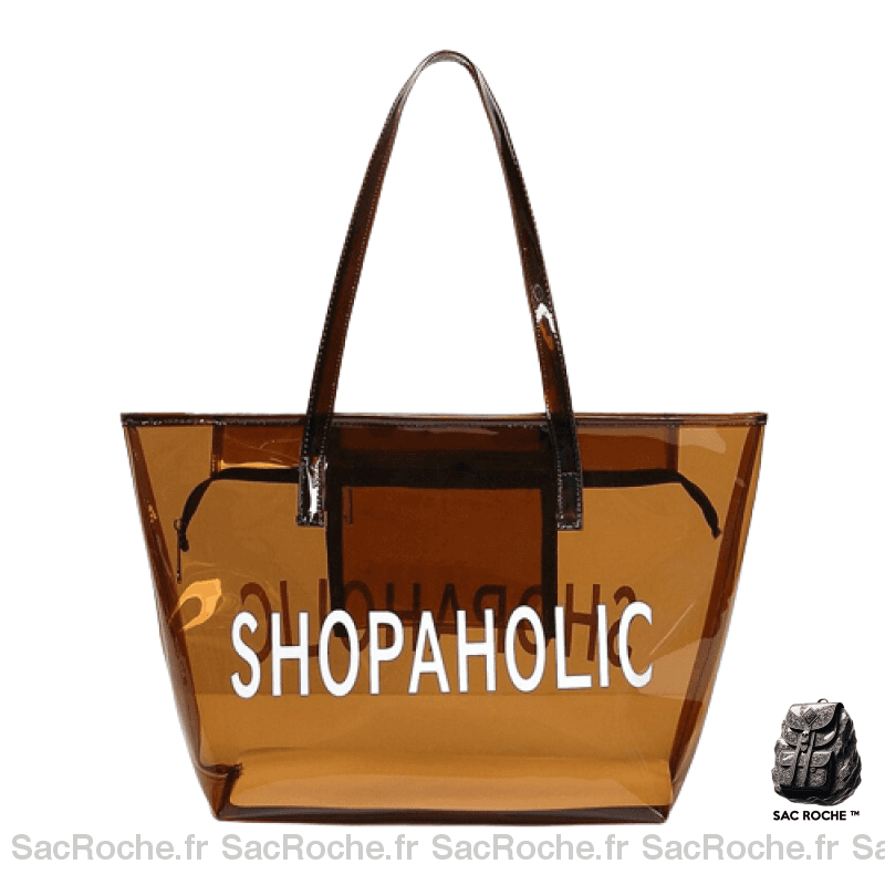 Sac Main Femme Vernis Pvc Marron À