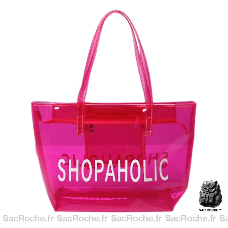 Sac Main Femme Vernis Pvc Rose À