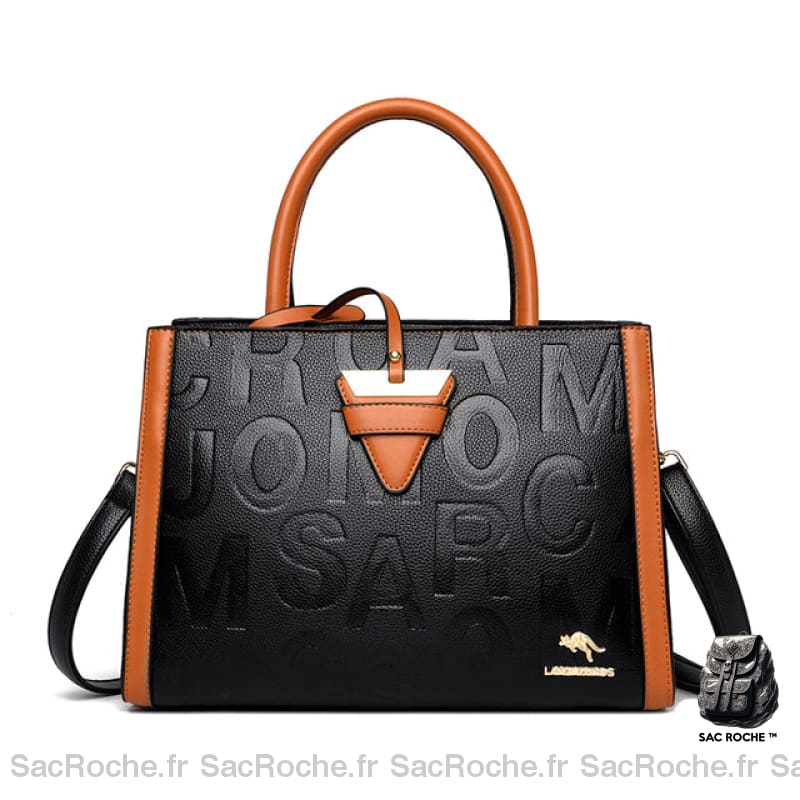 Sac Main Femme Vintage Lettres Imprimées - Grande Taille Sac À Main Femme