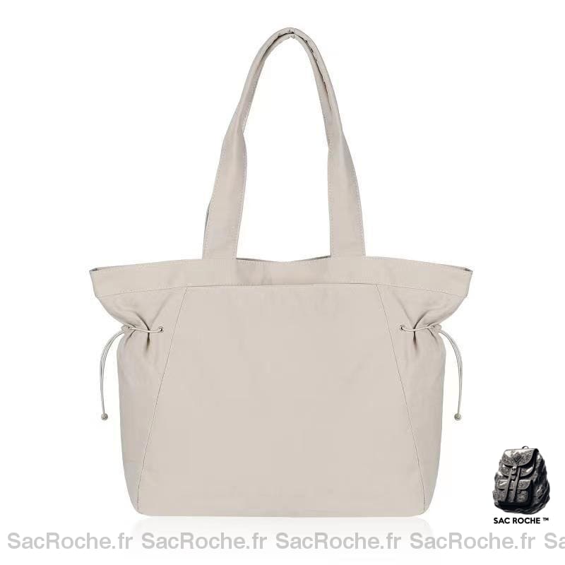 Sac Main Femme Voyage Tissu Compact Blanc À