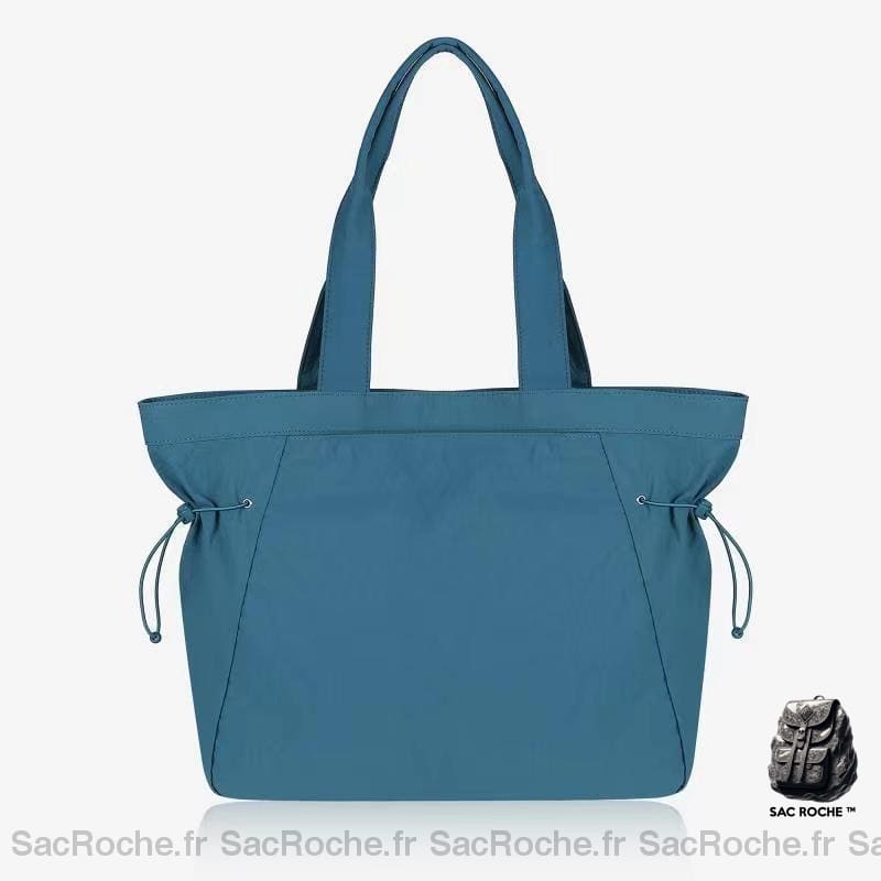 Sac Main Femme Voyage Tissu Compact Bleu À