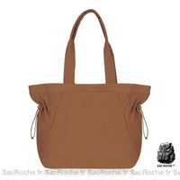 Sac Main Femme Voyage Tissu Compact - modèle Marron - Sac Roche ™