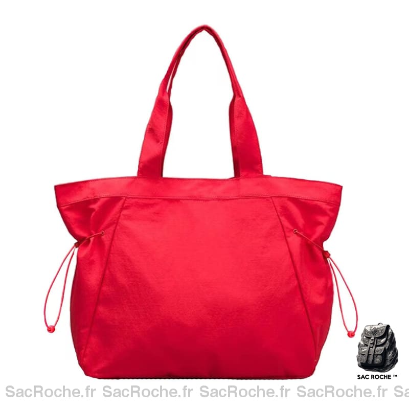 Sac Main Femme Voyage Tissu Compact Rouge À