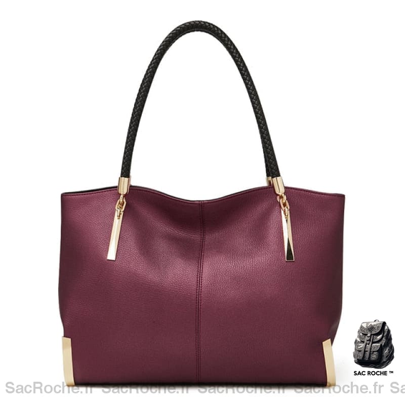 Sac Main Femme Work Bordeaux À