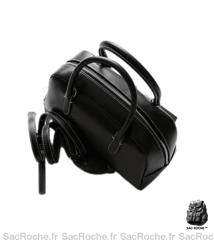 Sac Main Femme Zipper Noir À