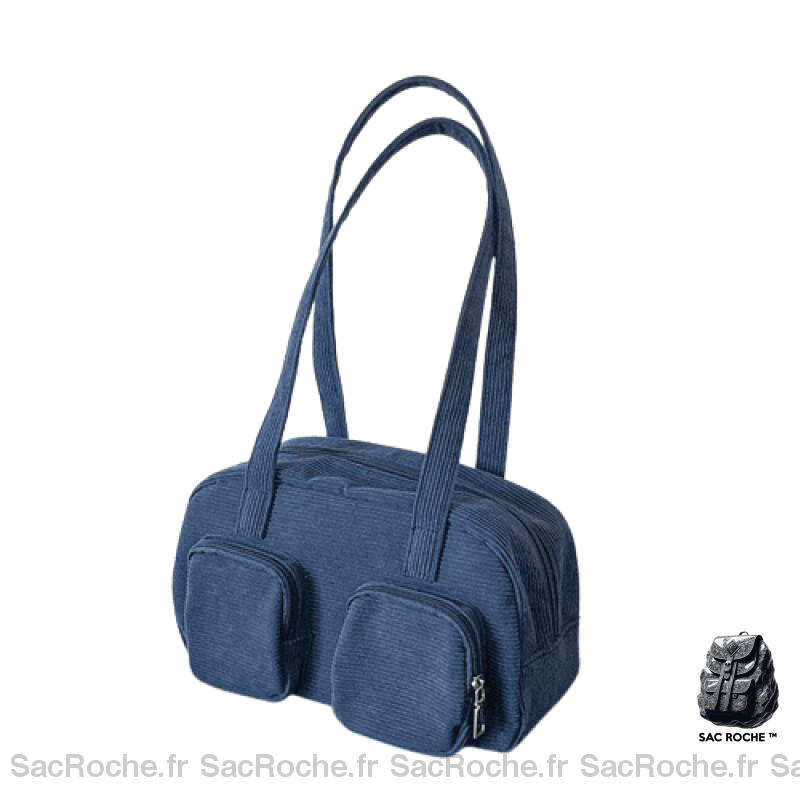 Sac Main Femmes Épaule Porté Épaul Bleu / 30X18X14 Cm À Main Femme