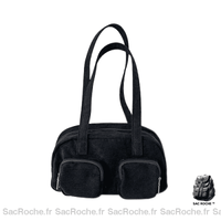 Sac main femmes épaule porté épaul - modèle Noir / 30x18x14 cm - Sac Roche ™