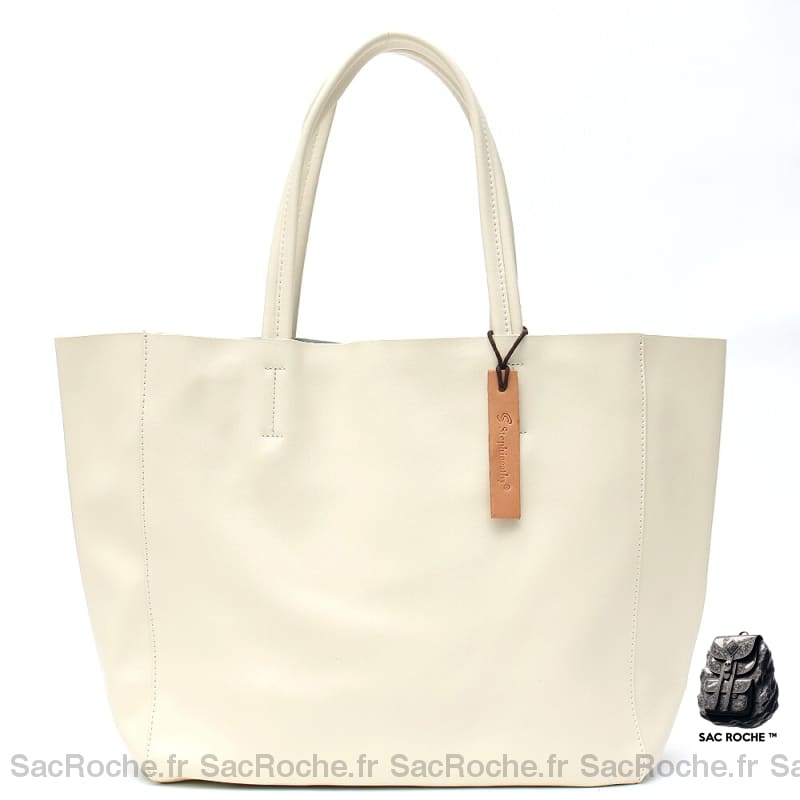 Sac Main Femmes Grand Format Blanc / 32X30X15Cm À Main Femme