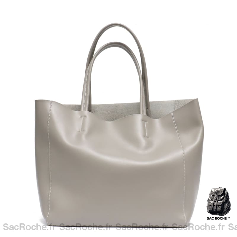 Sac Main Femmes Grand Format Gris / 32X30X15Cm À Main Femme