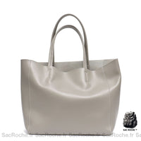 Sac main femmes grand format - modèle Gris / 32x30x15cm - Sac Roche ™