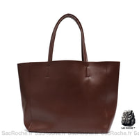Sac main femmes grand format - modèle Marron / 32x30x15cm - Sac Roche ™