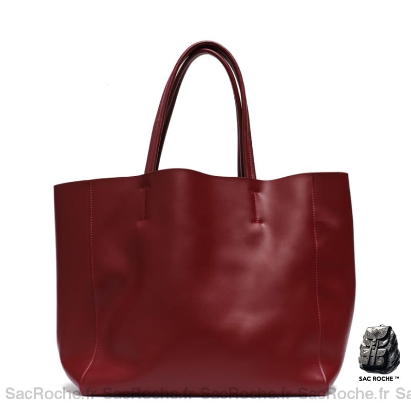 Sac Main Femmes Grand Format Rouge / 32X30X15Cm À Main Femme