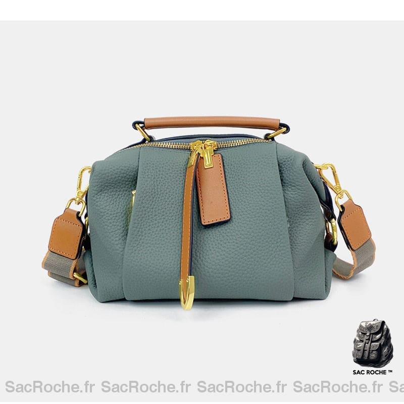 Sac Main Fermeture Éclair Femme Stylé. Bleu À Main Femme