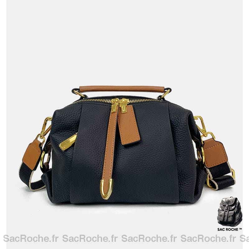 Sac Main Fermeture Éclair Femme Stylé. Noir À Main Femme