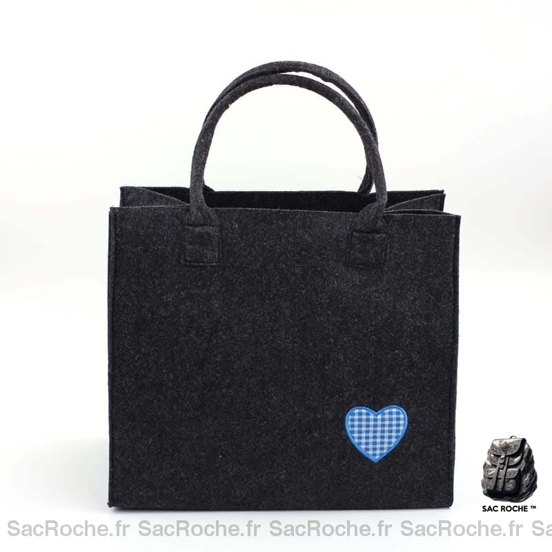 Sac Main Feutre Femme Gris 1 / 34.5X19.5X30Cm À