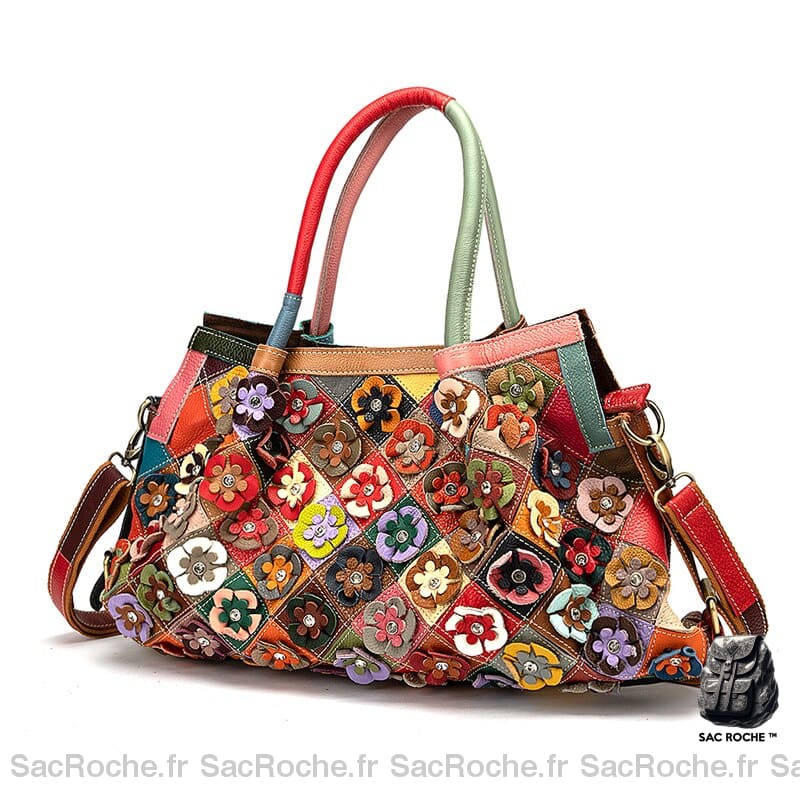 Sac Main Fleur Femme Élégant À Main Femme