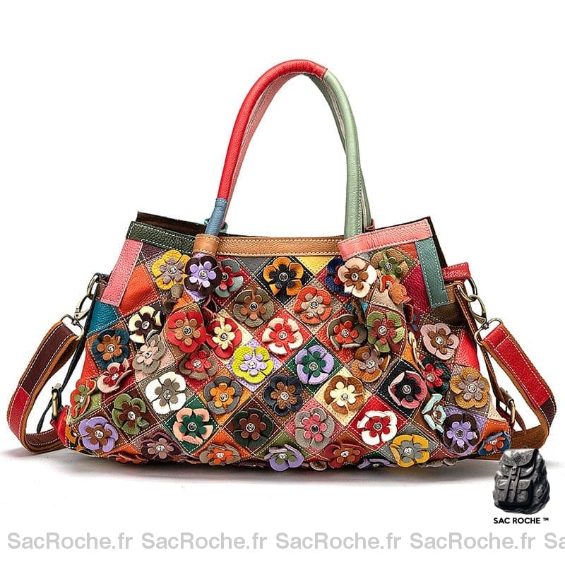 Sac Main Fleur Femme Élégant À Main Femme