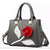 Sac main fleur rose - modèle Gris foncé - Sac Roche ™