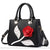 Sac main fleur rose - modèle Noir - Sac Roche ™