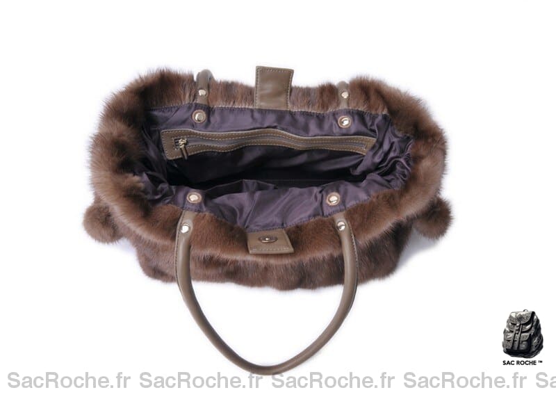 Sac Main Fourrure Femme À