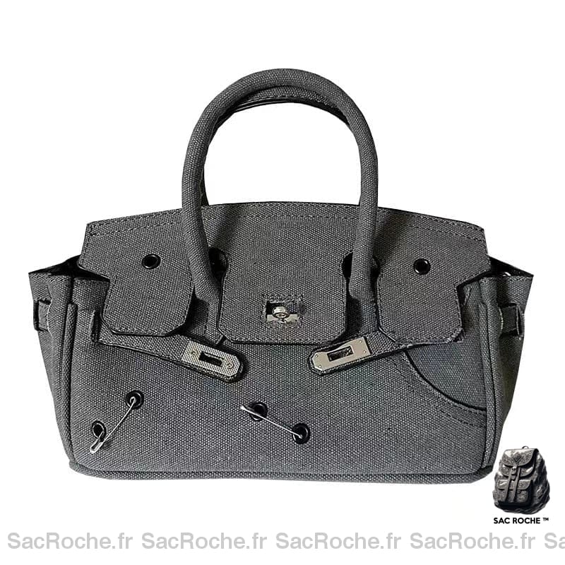 Sac Main Gris Femme À