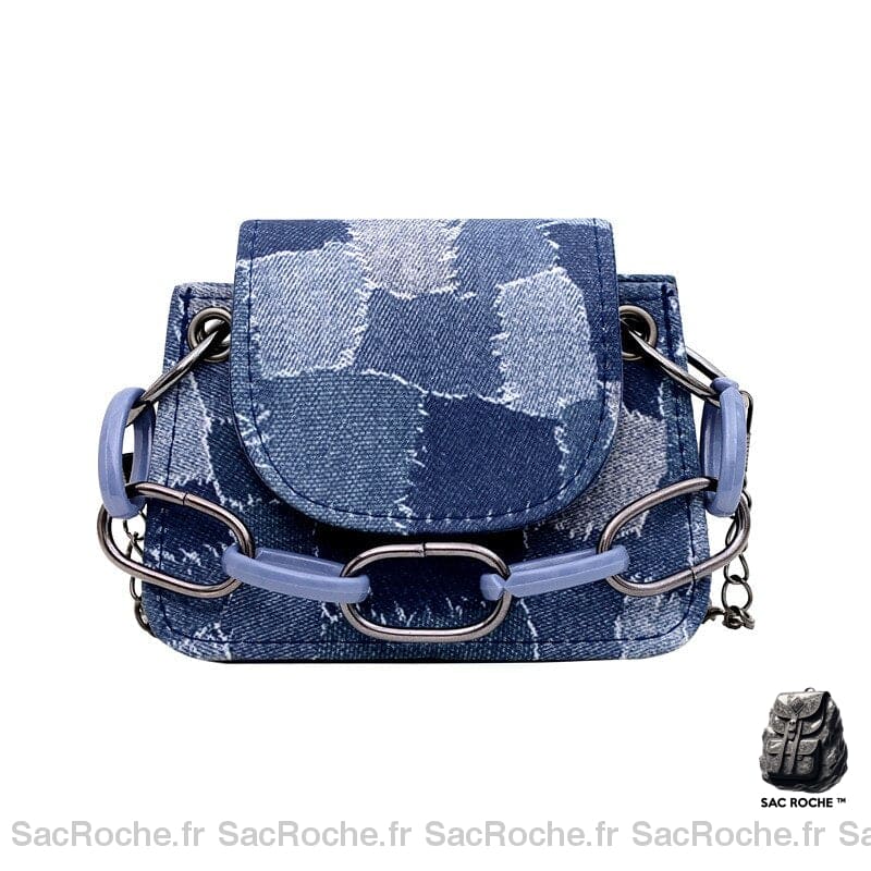 Sac Main Jean Femme Bleu Foncé À